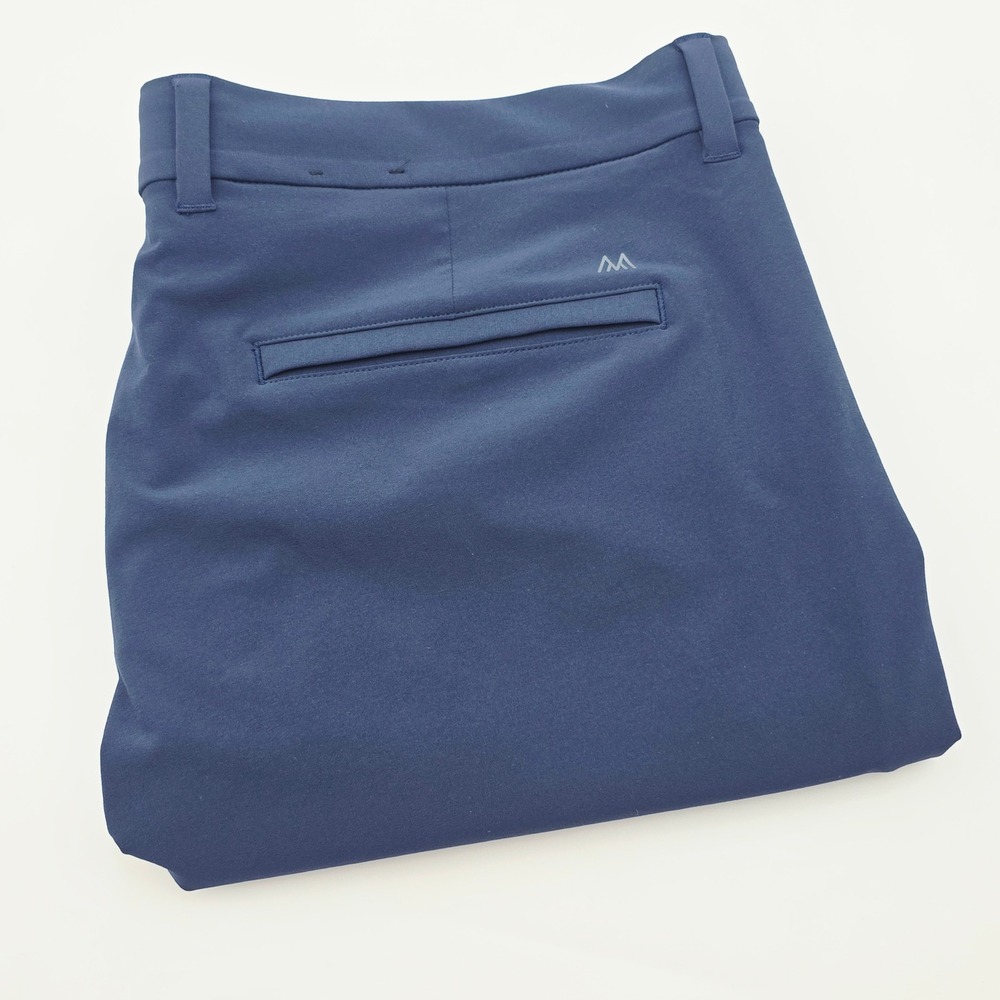 Mizzen + Main Men 38X32 Helmsman Slim Performance Chino Pants Navy Blue Stretch